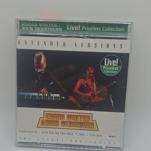 Edgar Winter & Rick Derringer Live! Extended Versions CD - Black/White/Green